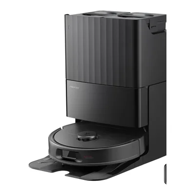 Aspirateur robot Roborock Qrevo S Pro et sa station d'auto-vidage